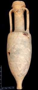 A Dressel 1A amphora, dating to before 100 BC, found in a chieftain's grave in Baldock: it is the oldest Roman amphora found in Britain