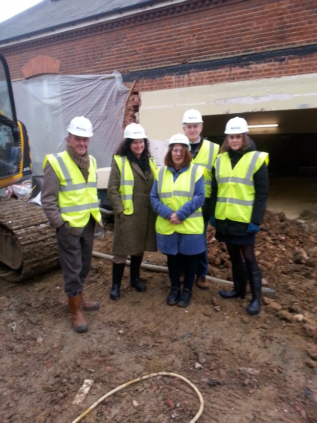 Site visit by John Robinson, Sylvia Hirons (HLF), Ros Allwood, Philip Venning (HLF Committee Member ) and Sophia Mirchandini (HLF External Assessor)