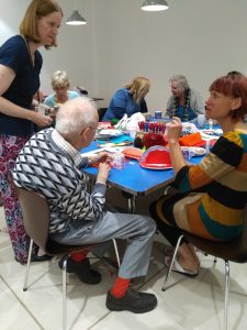 One of craft sessions for people with dementia and their carers
